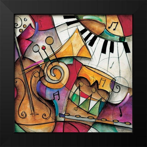 Jazz it Up I Black Modern Wood Framed Art Print by Waugh, Eric
