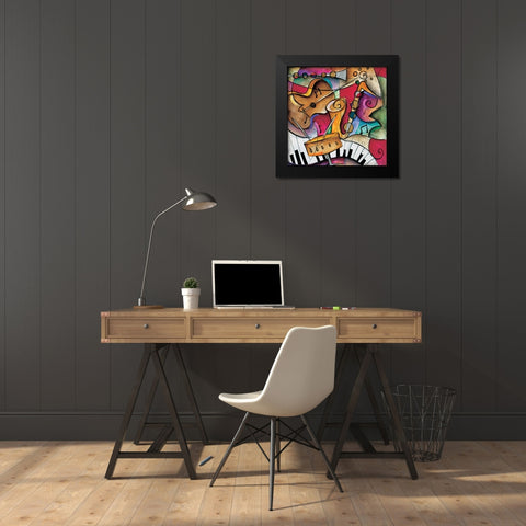 Jazz it Up II Black Modern Wood Framed Art Print by Waugh, Eric