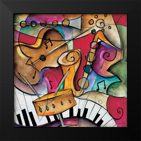 Jazz it Up II Black Modern Wood Framed Art Print by Waugh, Eric
