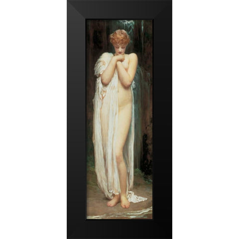 The Nymph of the River Black Modern Wood Framed Art Print by Leighton, Frederic