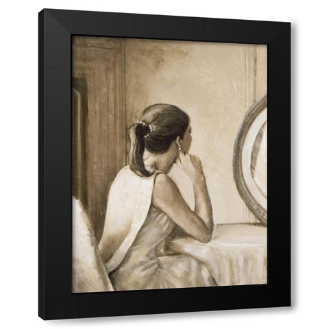 Riflesso Black Modern Wood Framed Art Print with Double Matting by Scala, Gualtiero Bassi