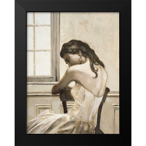 Meditando Black Modern Wood Framed Art Print by Scala, Gualtiero Bassi