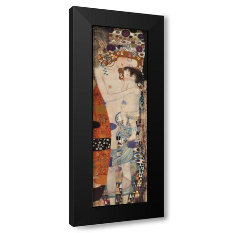 Three Ages of Woman Black Modern Wood Framed Art Print with Double Matting by Klimt, Gustav