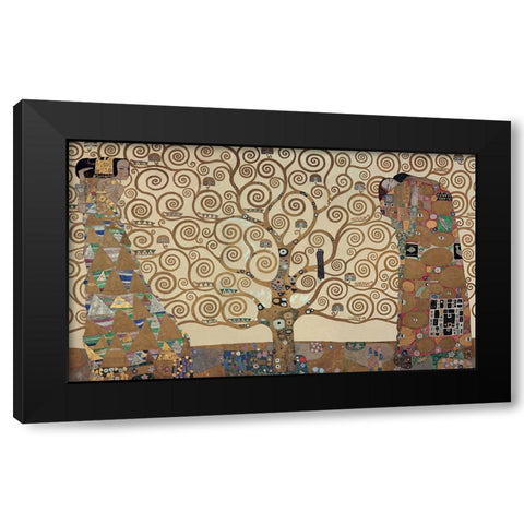 The Tree of Life - Stoclet F Black Modern Wood Framed Art Print with Double Matting by Klimt, Gustav