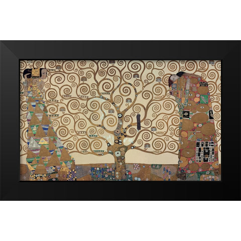 The Tree of Life - Stoclet F Black Modern Wood Framed Art Print by Klimt, Gustav