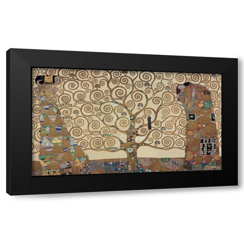 The Tree of Life - Stoclet Fri Black Modern Wood Framed Art Print by Klimt, Gustav