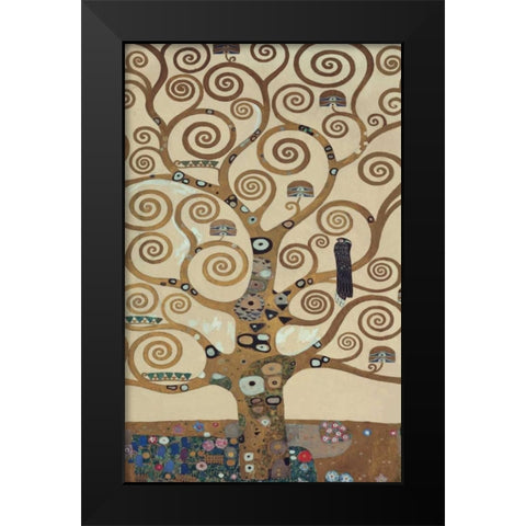 The Tree of Life Black Modern Wood Framed Art Print by Klimt, Gustav