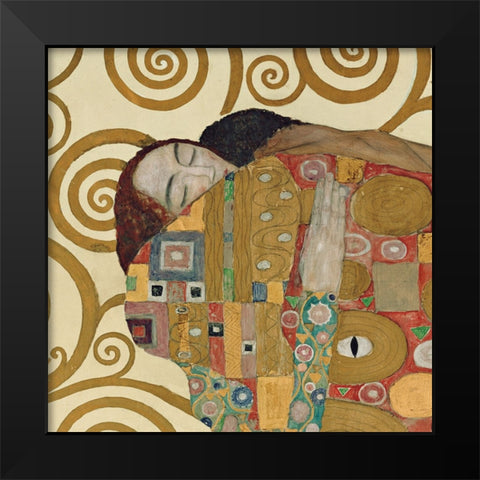 Die Erfullung Black Modern Wood Framed Art Print by Klimt, Gustav