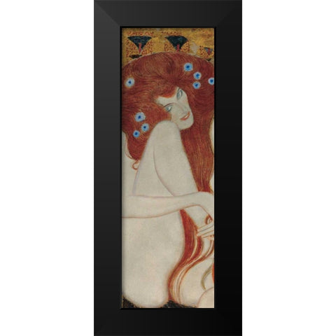 Beethoven Frieze Black Modern Wood Framed Art Print by Klimt, Gustav
