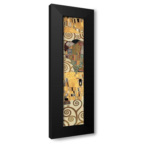 Klimt Panel I Black Modern Wood Framed Art Print with Double Matting by Klimt, Gustav