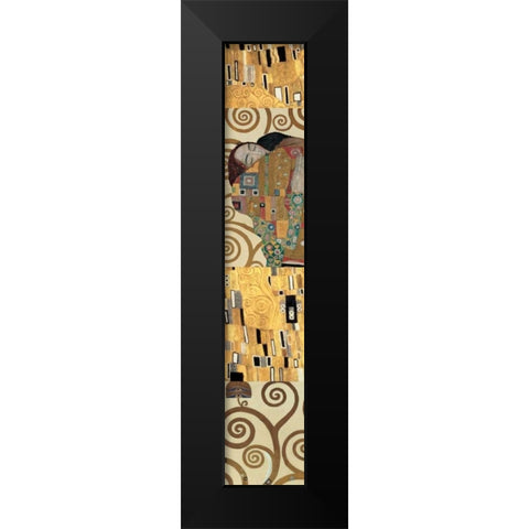 Klimt Panel I Black Modern Wood Framed Art Print by Klimt, Gustav