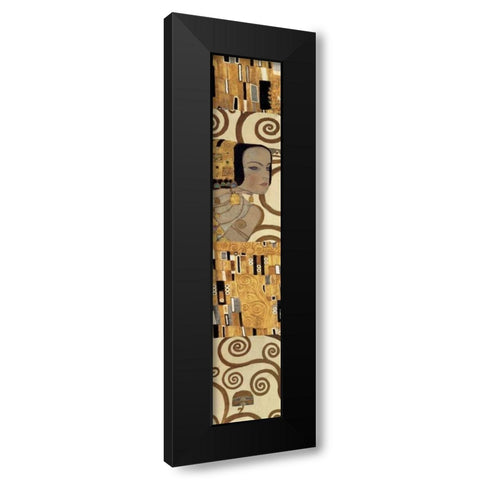 Klimt Panel III Black Modern Wood Framed Art Print with Double Matting by Klimt, Gustav
