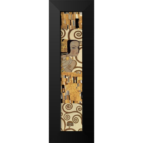 Klimt Panel III Black Modern Wood Framed Art Print by Klimt, Gustav