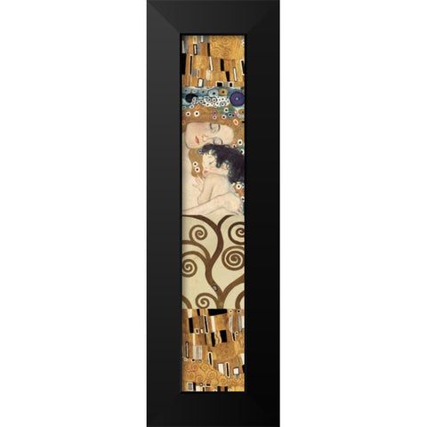 Klimt Panel IV Black Modern Wood Framed Art Print by Klimt, Gustav