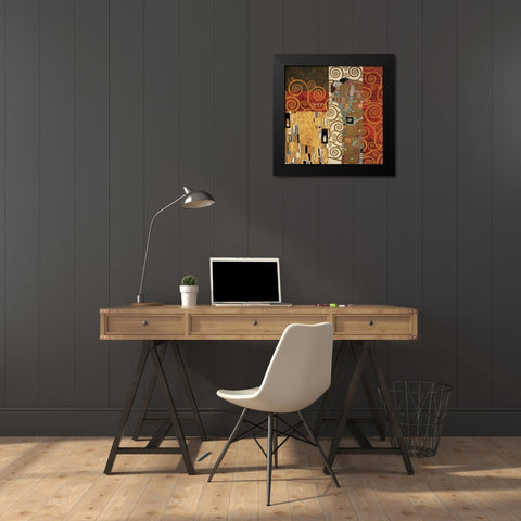 Klimt Details Black Modern Wood Framed Art Print by Klimt, Gustav