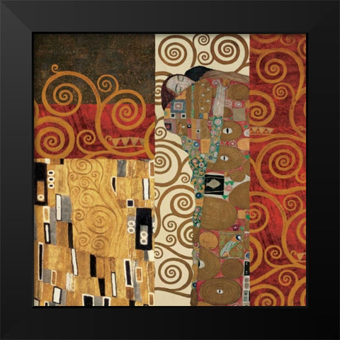 Klimt Details Black Modern Wood Framed Art Print by Klimt, Gustav