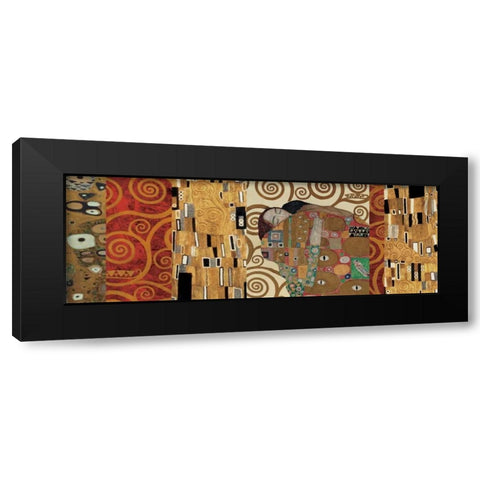 Klimt Deco Black Modern Wood Framed Art Print by Klimt, Gustav