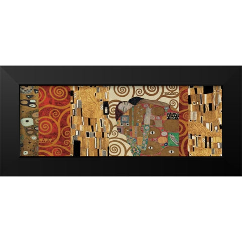 Klimt Deco Black Modern Wood Framed Art Print by Klimt, Gustav
