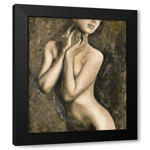Femminilita II Black Modern Wood Framed Art Print with Double Matting by Mariani, Giorgio