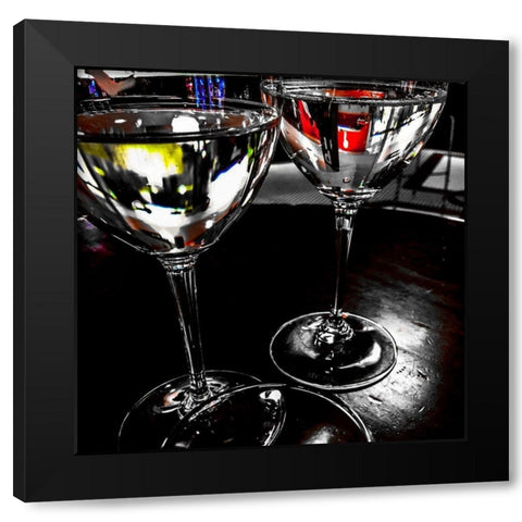 Wine Reflections I Black Modern Wood Framed Art Print by Bannon, Heidi