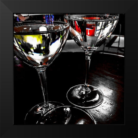 Wine Reflections I Black Modern Wood Framed Art Print by Bannon, Heidi