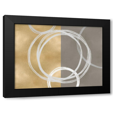 Unity White on Gold I Black Modern Wood Framed Art Print by Harris, Natalie