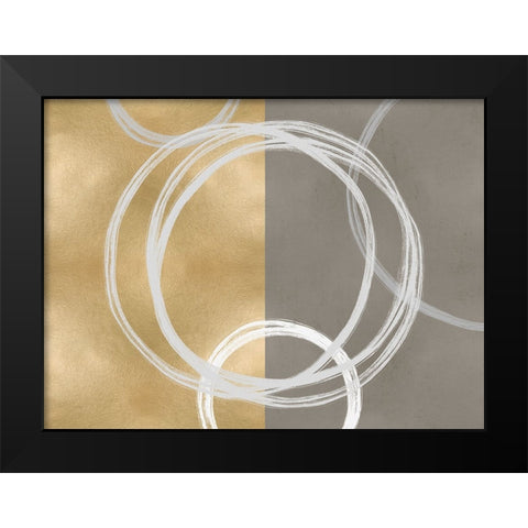 Unity White on Gold I Black Modern Wood Framed Art Print by Harris, Natalie