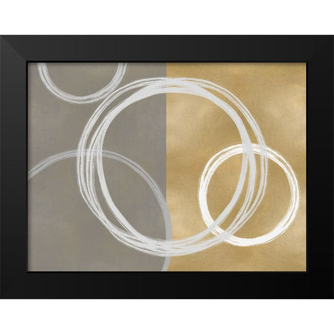Unity White on Gold II Black Modern Wood Framed Art Print by Harris, Natalie