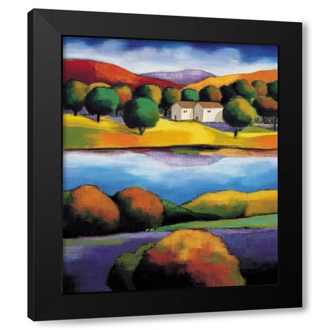 Ojai Morning II Black Modern Wood Framed Art Print with Double Matting by Clarke, Janine