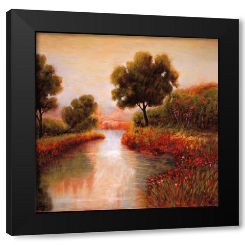 Idyllic II Black Modern Wood Framed Art Print with Double Matting by Leonard, Jeffrey