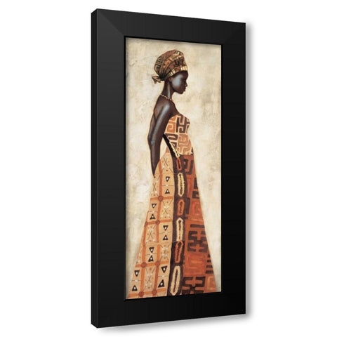 Femme Africaine I Black Modern Wood Framed Art Print by Leconte, Jacques