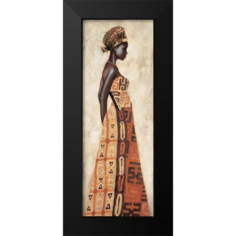Femme Africaine I Black Modern Wood Framed Art Print by Leconte, Jacques