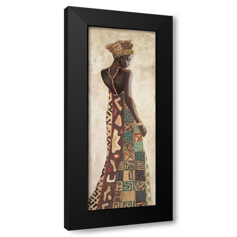Femme Africaine III Black Modern Wood Framed Art Print with Double Matting by Leconte, Jacques