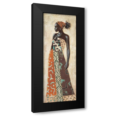 Femme Africaine IV Black Modern Wood Framed Art Print by Leconte, Jacques