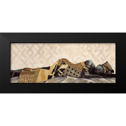 Femme Africaine VI Black Modern Wood Framed Art Print by Leconte, Jacques