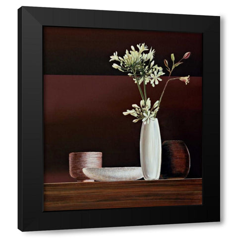 Ikebana II Black Modern Wood Framed Art Print by Ross, Yuki