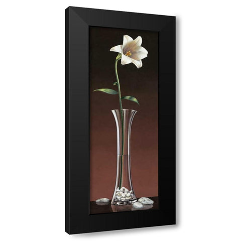 Lily Haiku Black Modern Wood Framed Art Print by Ross, Yuki