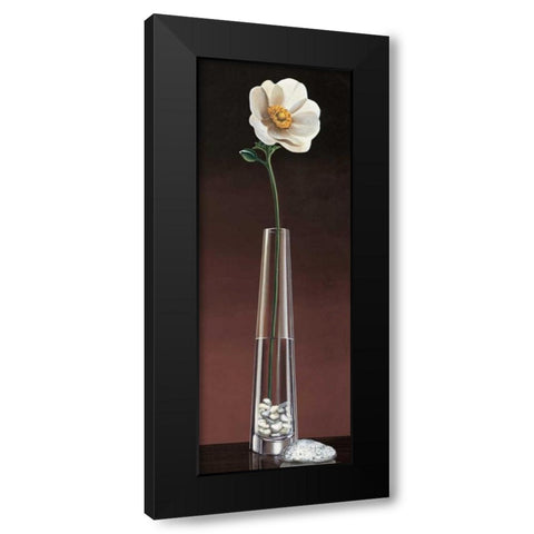 Anemone Haiku Black Modern Wood Framed Art Print by Ross, Yuki