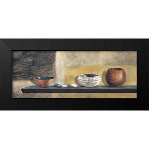 Ethnic Collection I Black Modern Wood Framed Art Print by Ross, Yuki
