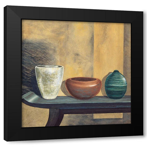 Asian Collection I Black Modern Wood Framed Art Print with Double Matting by Ross, Yuki