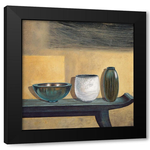 Asian Collection II Black Modern Wood Framed Art Print by Ross, Yuki
