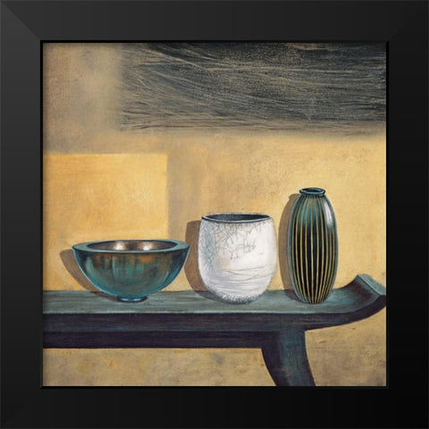 Asian Collection II Black Modern Wood Framed Art Print by Ross, Yuki