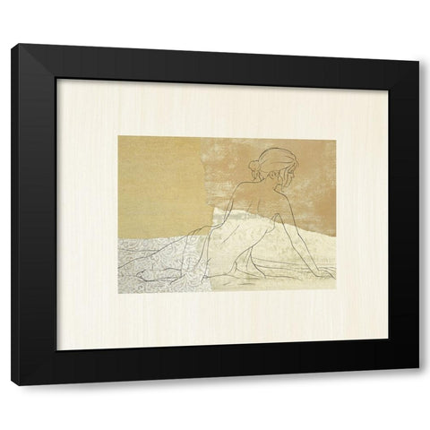 The Female Figure IV Black Modern Wood Framed Art Print with Double Matting by Robbins, Jason