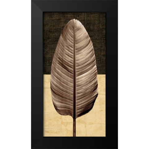 Palm Leaf II Black Modern Wood Framed Art Print by Seba, John