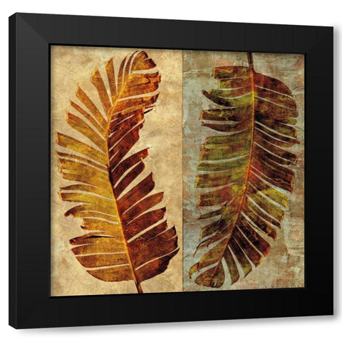 Palms Pairs I Black Modern Wood Framed Art Print by Seba, John