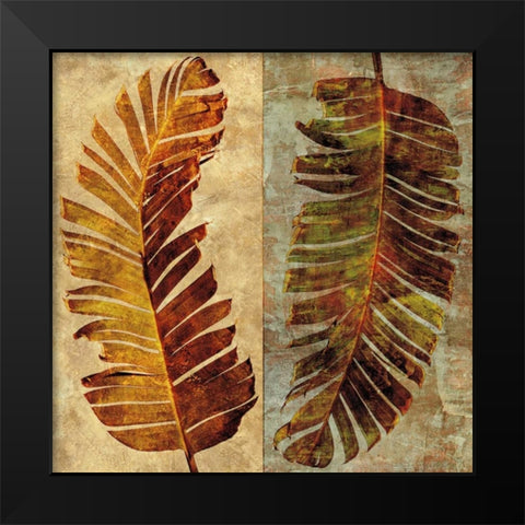 Palms Pairs I Black Modern Wood Framed Art Print by Seba, John
