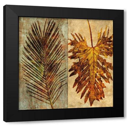 Palms Pairs II Black Modern Wood Framed Art Print by Seba, John