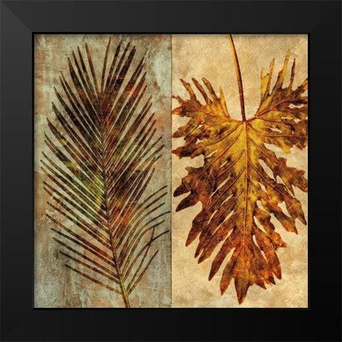 Palms Pairs II Black Modern Wood Framed Art Print by Seba, John