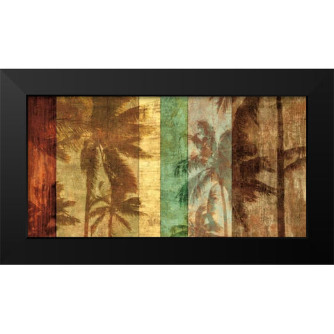 Palm Shadows II Black Modern Wood Framed Art Print by Seba, John