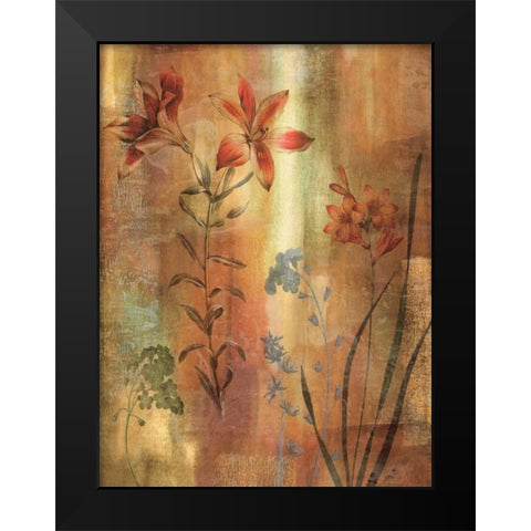 Tulip Garden I Black Modern Wood Framed Art Print by Seba, John